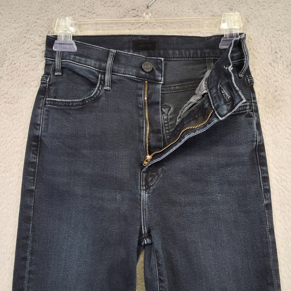 Mother The Hustler Jeans Womens‎ 26 Bootcut High Rise Ankle Fray Night in Paris